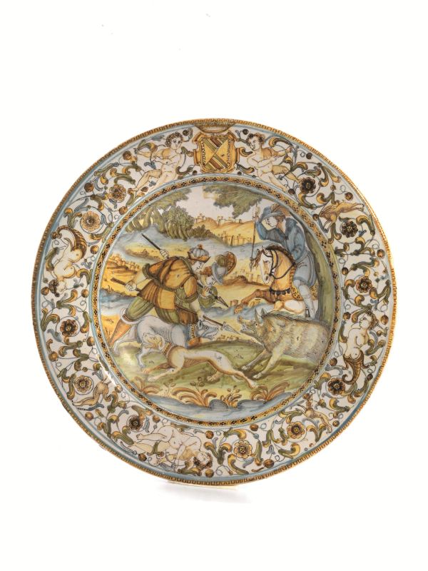 PIATTO, CASTELLI, FRANCESCO GRUE (1618-1673)  - Auction 15TH TO 18TH century PORCELAIN AND MAIOLICA - Pandolfini Casa d'Aste