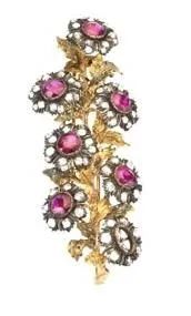 SPILLA, MARIO BUCCELLATI, IN ORO GIALLO, ARGENTO, DIAMANTI E RUBINI  - Auction FINE JEWELS AND WATCHES - Pandolfini Casa d'Aste