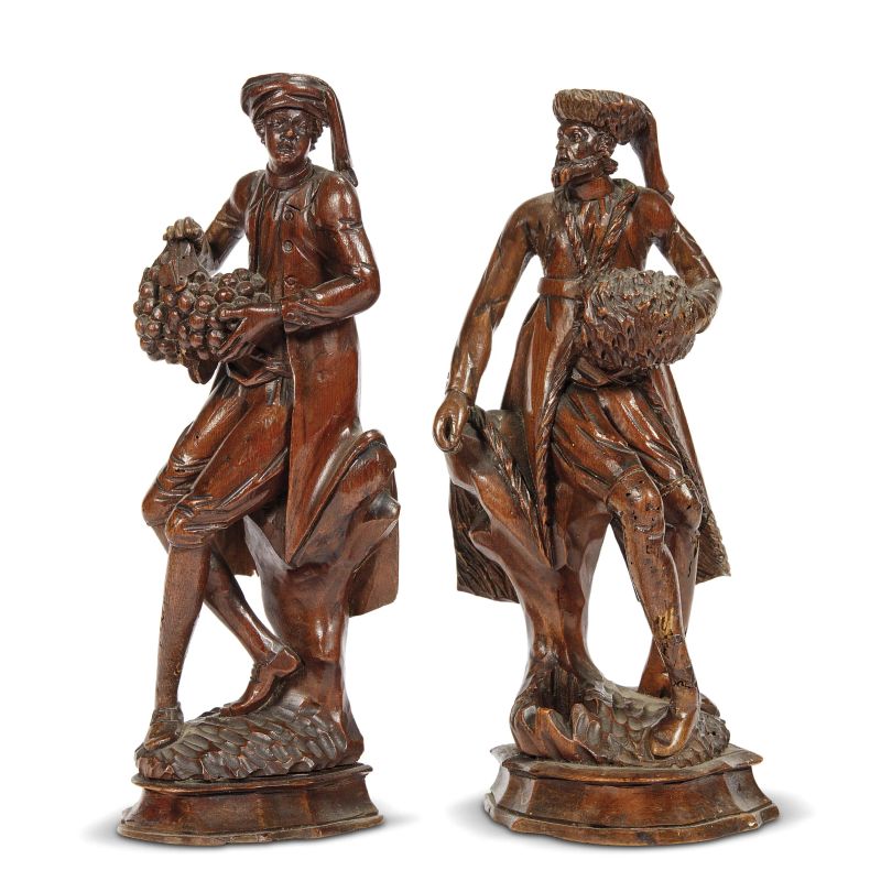 TWO VENETIAN FIGURES, 18TH CENTURY  - Auction ONLINE AUCTION | ARREDARE CON STILE. MOBILI E OGGETTI D'ARTE - Pandolfini Casa d'Aste