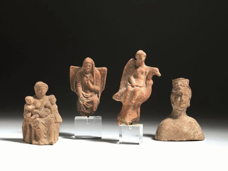 QUATTRO STATUETTE VOTIVE  - Auction Antiquities - Pandolfini Casa d'Aste