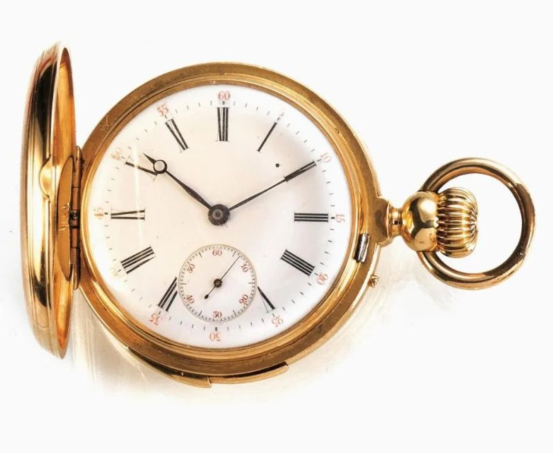 OROLOGIO DA TASCA CON RIPETIZIONE MINUTI, ANONIMO SVIZZERO, FINE SEC. XIX, IN ORO GIALLO  - Auction Fine Jewels and Watches - Pandolfini Casa d'Aste