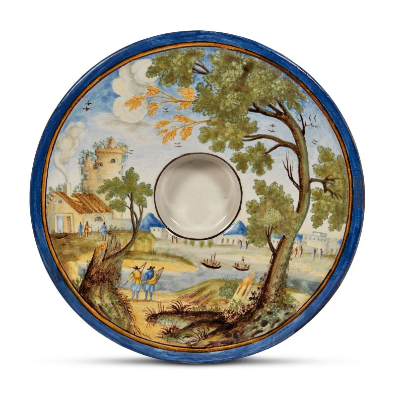 



A SAUCER "TRAMBLEUSE", CASTELLI OR NAPLES, LATE 18TH - EARLY 19TH CENTURY  - Auction CERAMICS. MAJOLICA AND PORCELAIN FROM THE RENAISSANCE TO THE 18TH CENTURY - Pandolfini Casa d'Aste