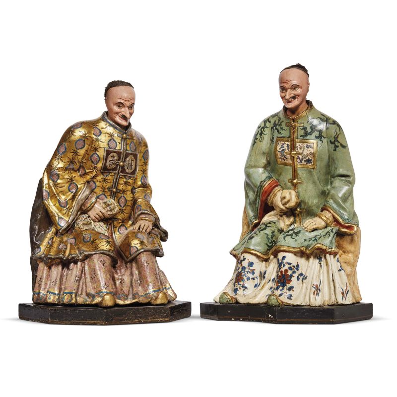 A PAIR OF PIEDMONTESE FIGURES (MAG&Ograve;), 19TH CENTURY  - Auction FURNITURE AND WORKS OF ART FROM PRIVATE COLLECTIONS - Pandolfini Casa d'Aste