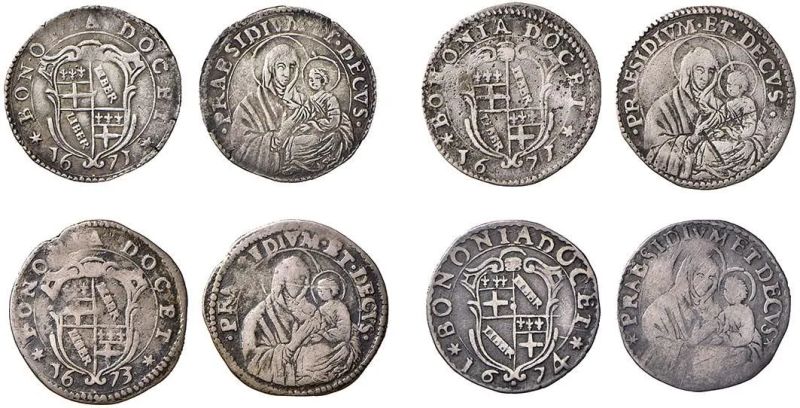CLEMENTE X (EMILIO ALTIERI 1670 - 1676), 4 CARLINI  - Auction Collectible coins and medals. From the Middle Ages to the 20th century. - Pandolfini Casa d'Aste