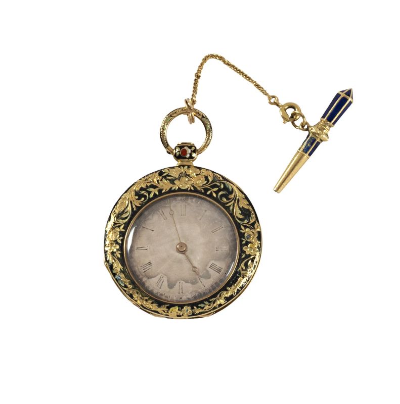 YELLOW GOLD POCKET WATCH WITH ENAMELS  - Auction ARCADE |  WATCHES AND COLLECTIBLE PENS - Pandolfini Casa d'Aste