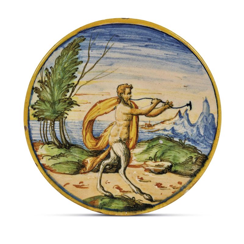 A PLATE, ADRIATIC AREA, SECOND HALF 16TH CENTURY  - Auction GIOVANNI PRATESI | HOMO FABER PART II - Pandolfini Casa d'Aste