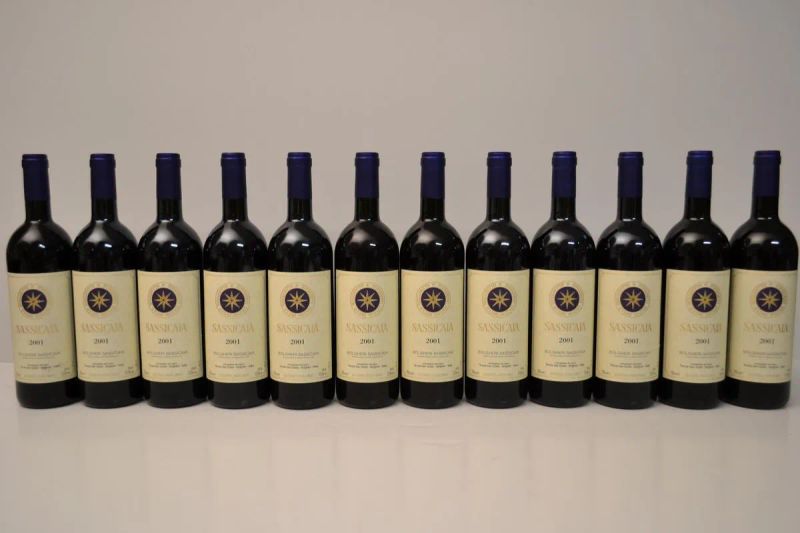 Sassicaia Tenuta San Guido 2001  - Asta Vini Pregiati e una Straordinaria Selezione dalla Cantina Storica di Masseto - Pandolfini Casa d'Aste