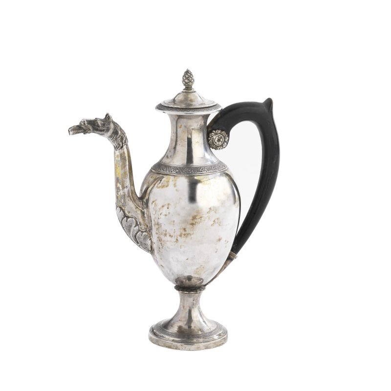 LITTLE SILVER COFFEE POT, REGNO LOMBARDO VENETO,19TH CENTURY  - Auction TIME AUCTION| SILVER - Pandolfini Casa d'Aste