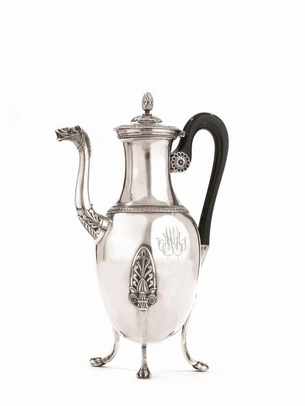 CAFFETTIERA, PARIGI, 1810 CIRCA, ARGENTIERE RICHARD GUILLAME  - Auction Italian and European silver and objets de vertu - Pandolfini Casa d'Aste