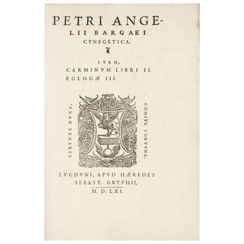 Prima edizione di un poema sull’arte venatoria di uno dei maggiori letterati toscani del Cinquecento  - Asta LIBRI, MANOSCRITTI E AUTOGRAFI - Pandolfini Casa d'Aste