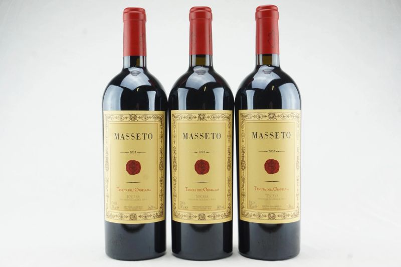 Masseto 2003  - Auction THE SIGNIFICANCE OF PASSION - Fine and Rare Wine - Pandolfini Casa d'Aste