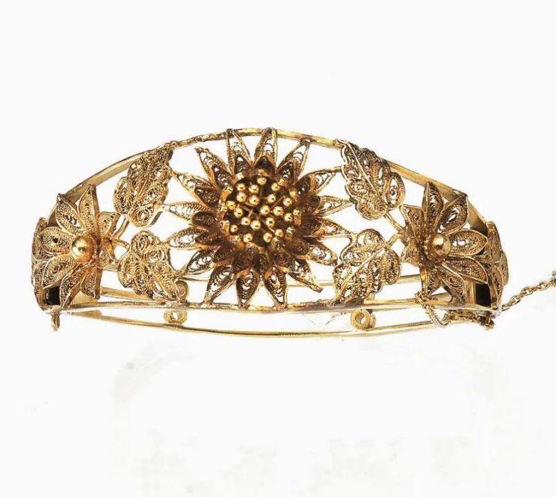 Bracciale in oro giallo  - Auction Silver, jewels, watches and coins - Pandolfini Casa d'Aste