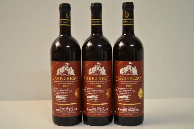 Barbaresco Santo Stefano Riserva Etichette Rossa Bruno Giacosa 1988         - Asta Vini e distillati da collezione da cantine selezionate - Pandolfini Casa d'Aste