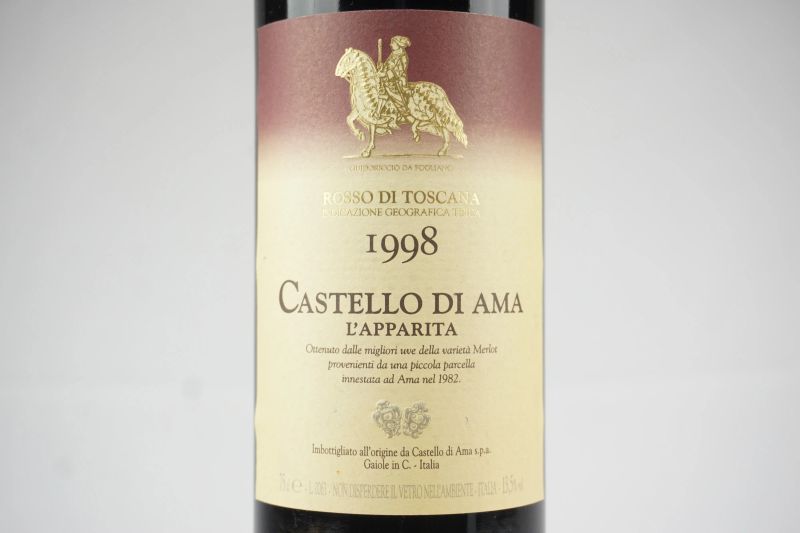      L&rsquo;Apparita Castello di Ama 1998   - Asta ASTA A TEMPO | Smart Wine & Spirits - Pandolfini Casa d'Aste