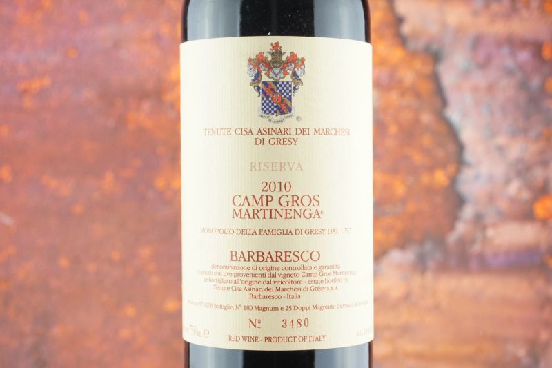 Barbaresco Riserva Camp Gros Martinenga Tenute Cisa Asinari Marchesi di Gresy 2010  - Asta Smart Wine 2.0 | Summer Edition - Pandolfini Casa d'Aste