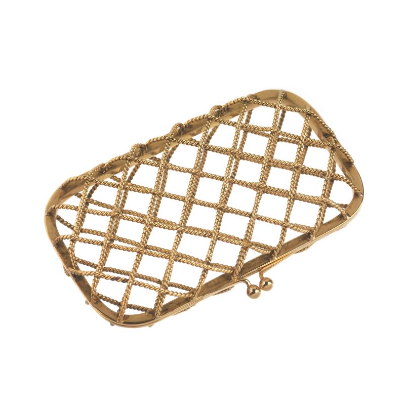 SMALL OPENWORK PURSE IN 18KT YELLOW GOLD  - Auction ONLINE AUCTION | THE ART OF JEWELLERY - Pandolfini Casa d'Aste