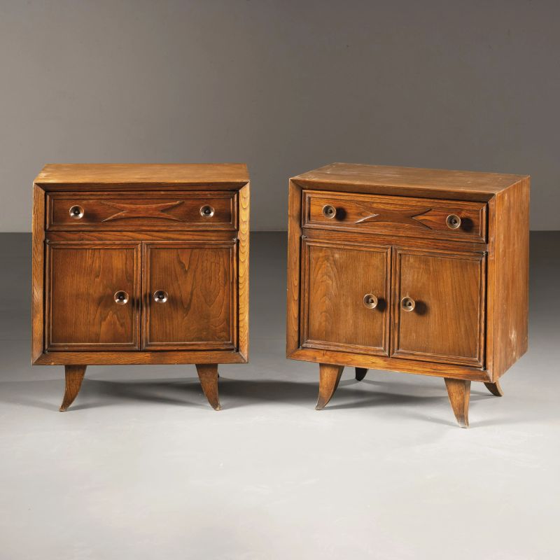 



TWO WOODEN BEDSIDE TABLES  - Auction DESIGN AND DECORATIVE ARTS - Pandolfini Casa d'Aste