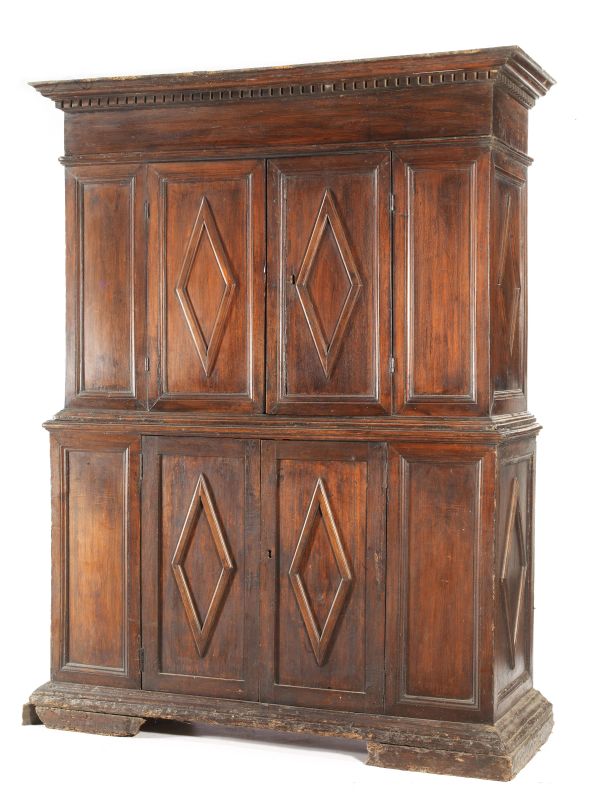 CREDENZA A DOPPIO CORPO, TOSCANA, SECOLO XVII  - Auction TIMED AUCTION | PAINTINGS, FURNITURE AND WORKS OF ART - Pandolfini Casa d'Aste