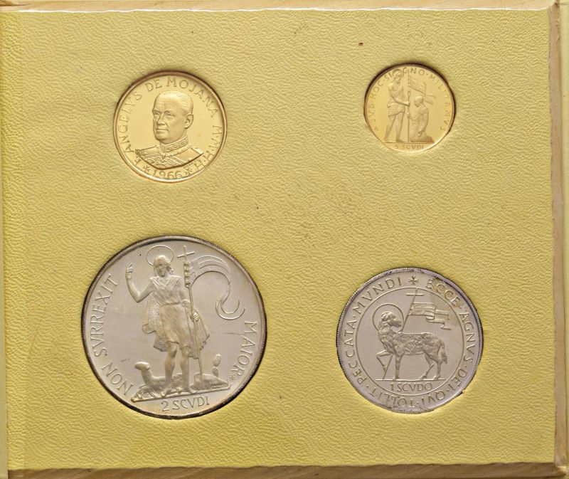 MALTA, SOVRANO MILITARE ORDINE DEI CAVALIERI DI MALTA, GRAN MAESTRO ANGELO DE MOJANA DI COLOGNA (1962-1988), PROOF SET 1966  - Auction Coins and Medals - Pandolfini Casa d'Aste