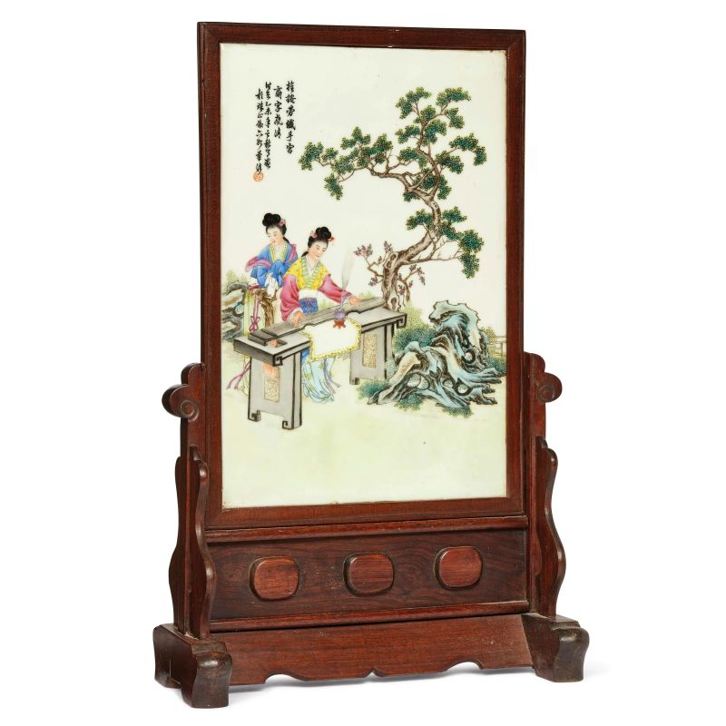 PORCELAIN PLAQUE, CHINA, QING DYNASTY, 20TH CENTURY  - Auction Asian Art | 东方艺术 - Pandolfini Casa d'Aste
