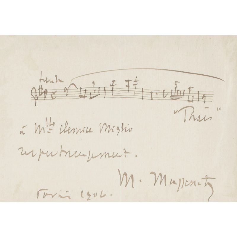 



Rare autograph by the Maestro from Auvergne   - Auction BOOKS, MANUSCRIPTS AND AUTOGRAPHS - Pandolfini Casa d'Aste