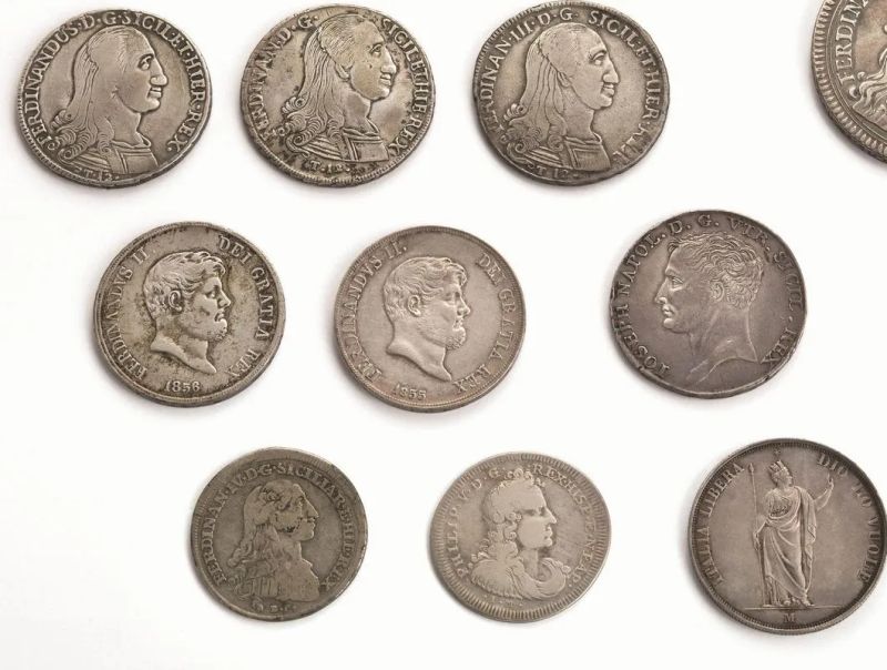 LOTTO DI NOVE MONETE IN ARGENTO (9):  - Auction European Silver and Coins - Pandolfini Casa d'Aste