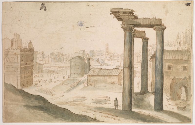 Artista nordico a Roma, sec. XVIII  - Auction Works on paper: 15th to 19th century drawings, paintings and prints - Pandolfini Casa d'Aste
