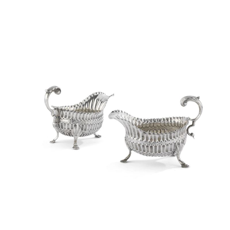 PAIR OF SILVER SAUCE BOAT, LONDON, 1768  - Auction ITALIAN AND EUROPEAN SILVER - Pandolfini Casa d'Aste