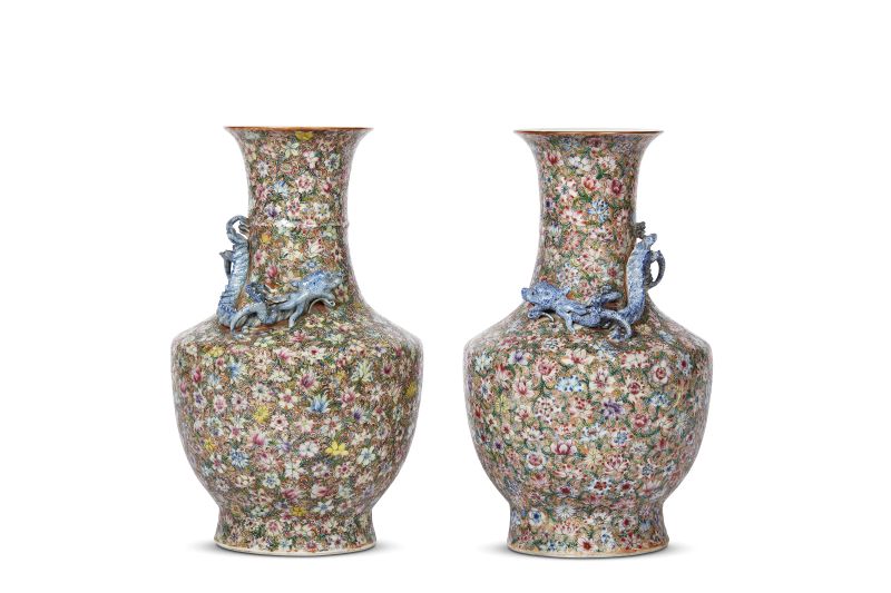 A PAIR OF VASES, CHINA, LATE QING DYNASTY, 19-20TH CENTURIES  - Auction ASIAN ART / &#19996;&#26041;&#33402;&#26415;   - Pandolfini Casa d'Aste