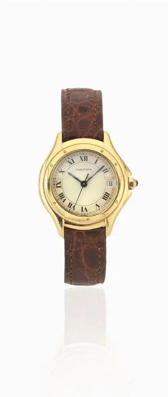 OROLOGIO DA POLSO PER SIGNORA CARTIER SANTOS RONDE N. 117000R-00271, IN ORO GIALLO 18K  - Auction WATCHES - Pandolfini Casa d'Aste