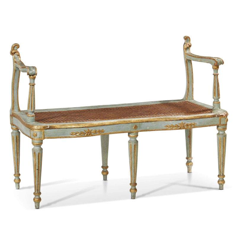 A CENTRAL ITALY BENCH, SECOND HALF 18TH CENTURY  - Auction FURNITURE AND WORKS OF ART FROM PRIVATE COLLECTIONS - Pandolfini Casa d'Aste