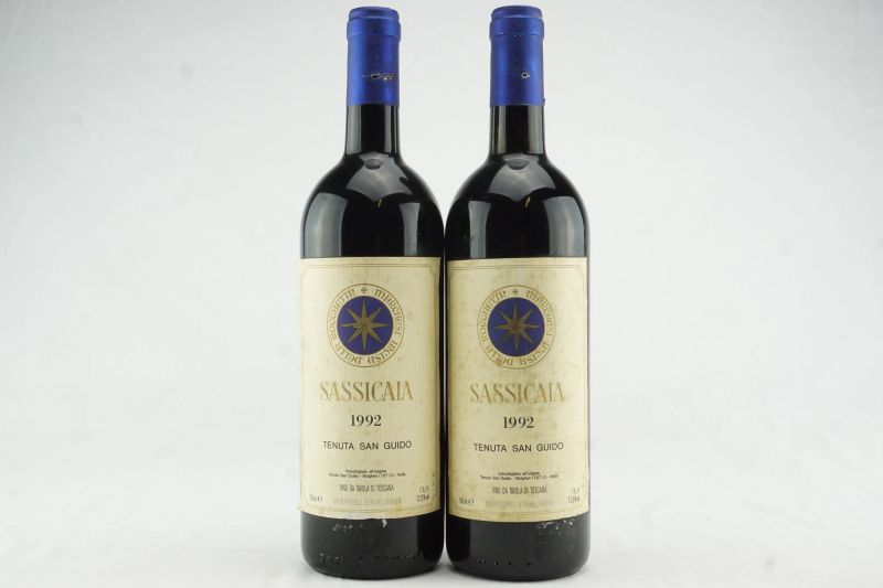 Sassicaia Tenuta San Guido 1992  - Auction THE SIGNIFICANCE OF PASSION - Fine and Rare Wine - Pandolfini Casa d'Aste