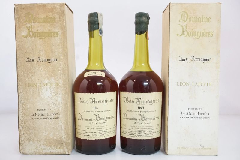      Bas Armagnac Domaine Boingn&egrave;res    - Auction Wine&Spirits - Pandolfini Casa d'Aste