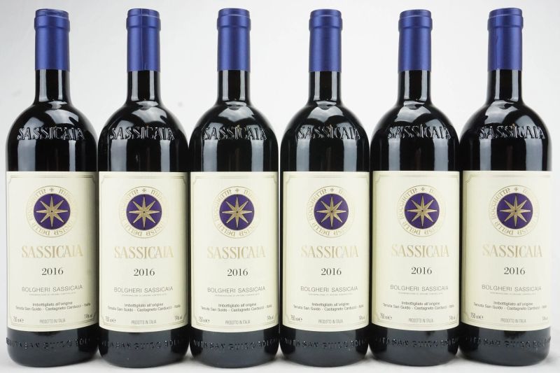     Sassicaia Tenuta San Guido 2016   - Auction Il Fascino e l'Eleganza - A journey through the best Italian and French Wines - Pandolfini Casa d'Aste