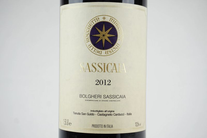 Sassicaia Tenuta San Guido 2012  - Asta ASTA A TEMPO | Smart Wine - Pandolfini Casa d'Aste