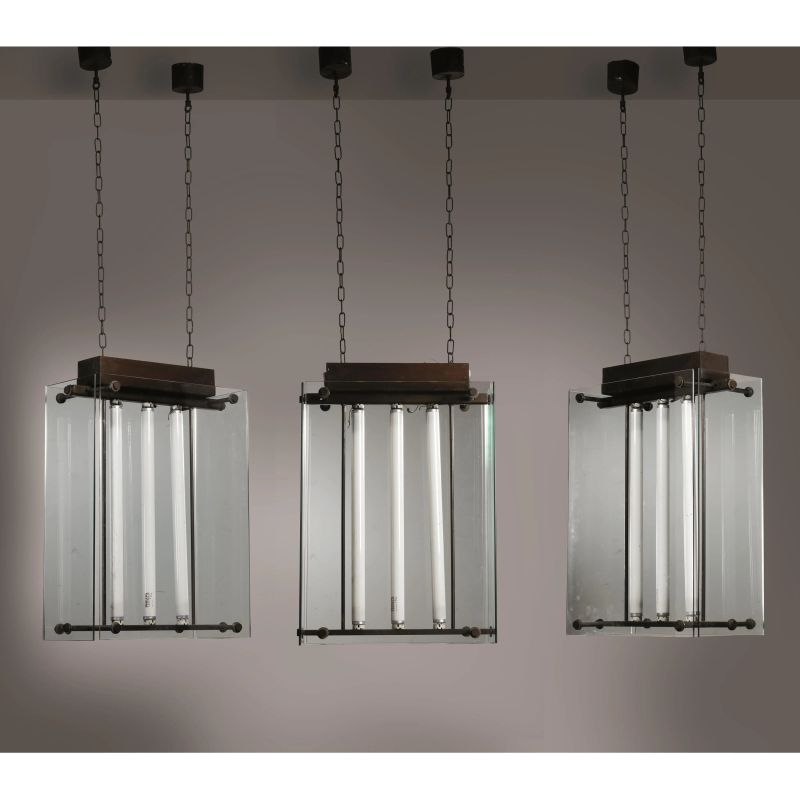 



THREE BIG LANTERNS, METAL STRUCTURE, GLASS LAMPSHADE   - Auction SPOTLIGHT DESIGN - Pandolfini Casa d'Aste