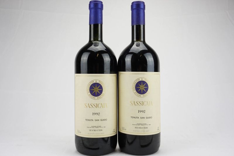      Sassicaia Tenuta San Guido 1992   - Asta Il Fascino e l'Eleganza - Un percorso tra i migliori Vini italiani e francesi - Pandolfini Casa d'Aste