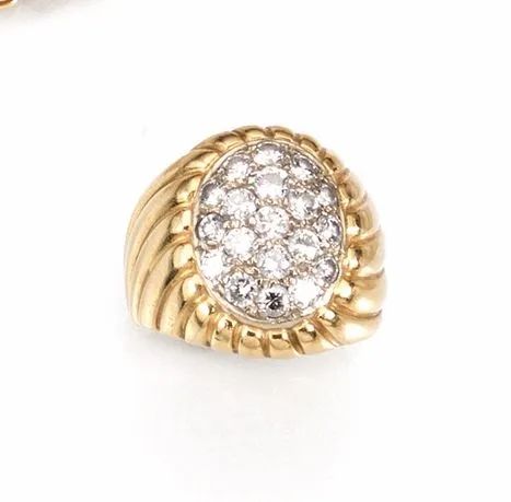 Anello in oro giallo e diamanti  - Auction Important Jewels and Watches - I - Pandolfini Casa d'Aste