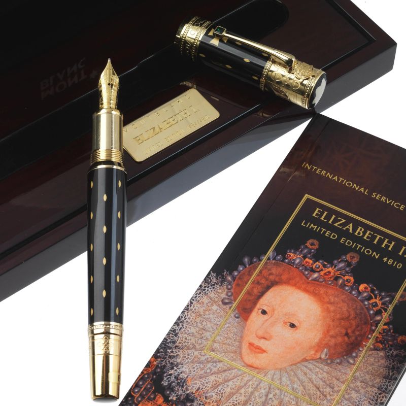 Montblanc : MONTBLANC ELIZABETH I PATRONS OF ART SERIES LIMITED EDITION FOUNTAIN PEN N. 1484/4810, 2010  - Auction ONLINE AUCTION | COLLECTIBLE PENS - Pandolfini Casa d'Aste