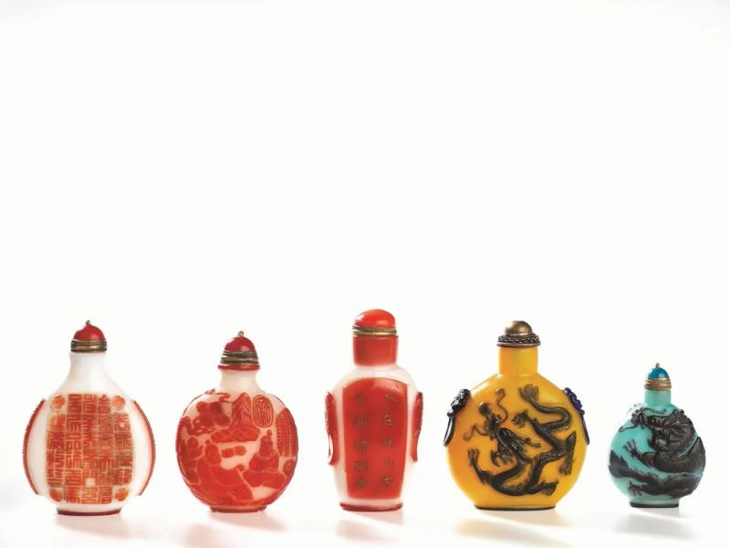 CINQUE SNUFF BOTTLES, CINA, SECC. XIX-XX  - Auction Asian Art - Pandolfini Casa d'Aste