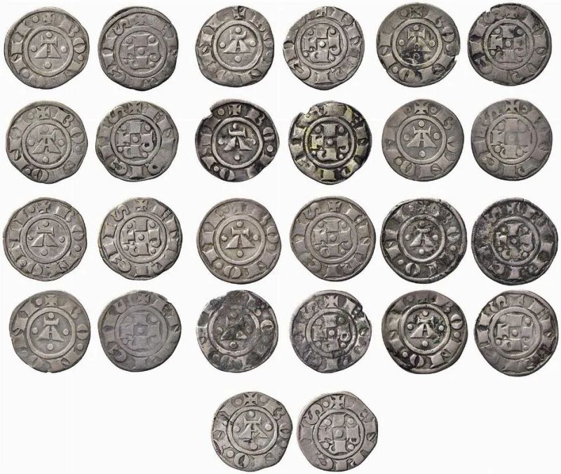 REPUBBLICA, MONETAZIONE A NOME DI ENRICO VI IMPERATORE (1191-1337), 13 BOLOGNINI GROSSI  - Auction Collectible coins and medals. From the Middle Ages to the 20th century. - Pandolfini Casa d'Aste