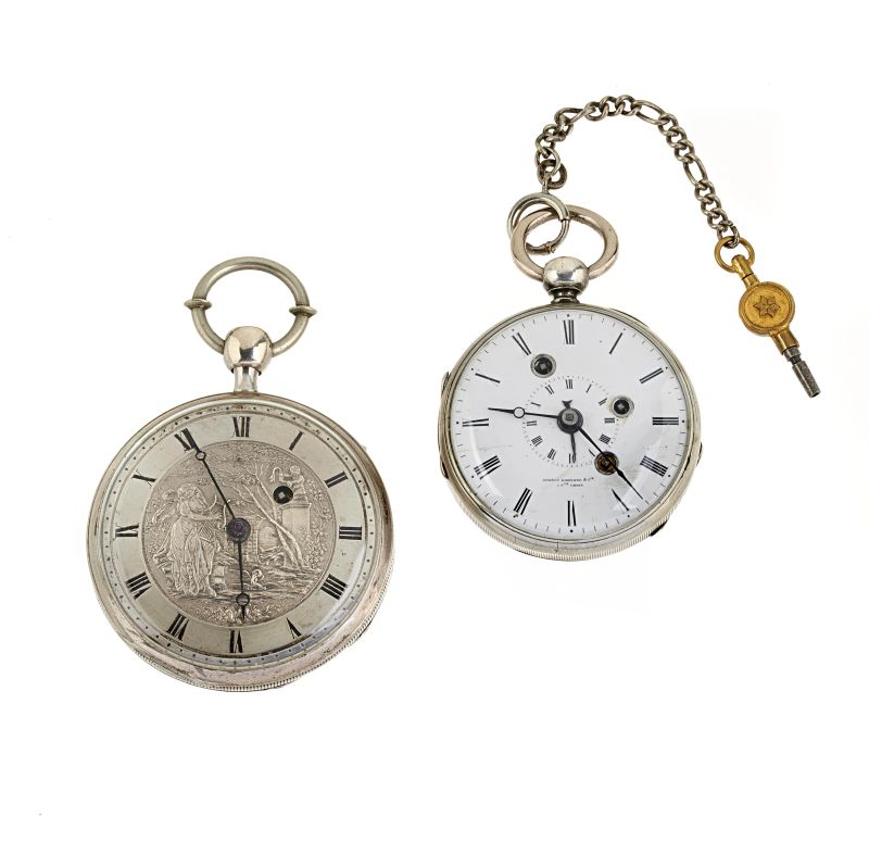 



TWO METAL POCKET WATCHES, AN ALARM CLOCK AND QUARTER REPEATER  - Auction WATCHES - Pandolfini Casa d'Aste