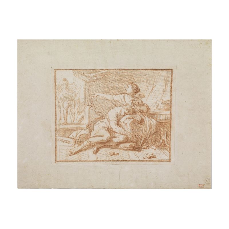 Scuola romana, sec. XVII  - Asta ASTA A TEMPO | OPERE SU CARTA: DISEGNI, DIPINTI E STAMPE DAL XVI AL XIX SECOLO - Pandolfini Casa d'Aste