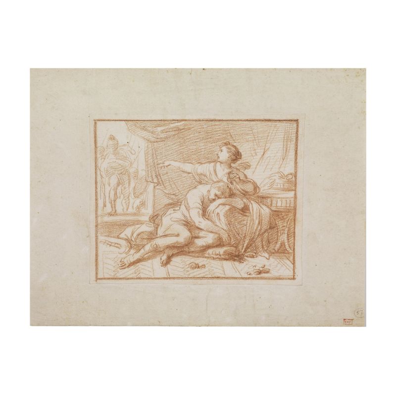 Scuola romana, sec. XVII  - Auction TIMED AUCTION | WORKSONPAPER: DRAWINGS, PAINTINGS AND PRINTS - Pandolfini Casa d'Aste