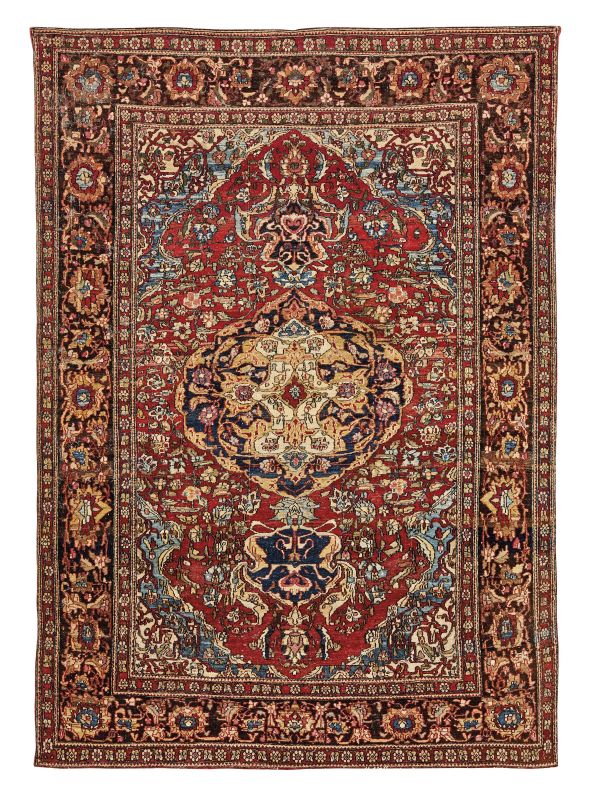      TAPPETO MOBARAK ISFAHAN, PERSIA, 1870   - Auction important antique rugs - Pandolfini Casa d'Aste