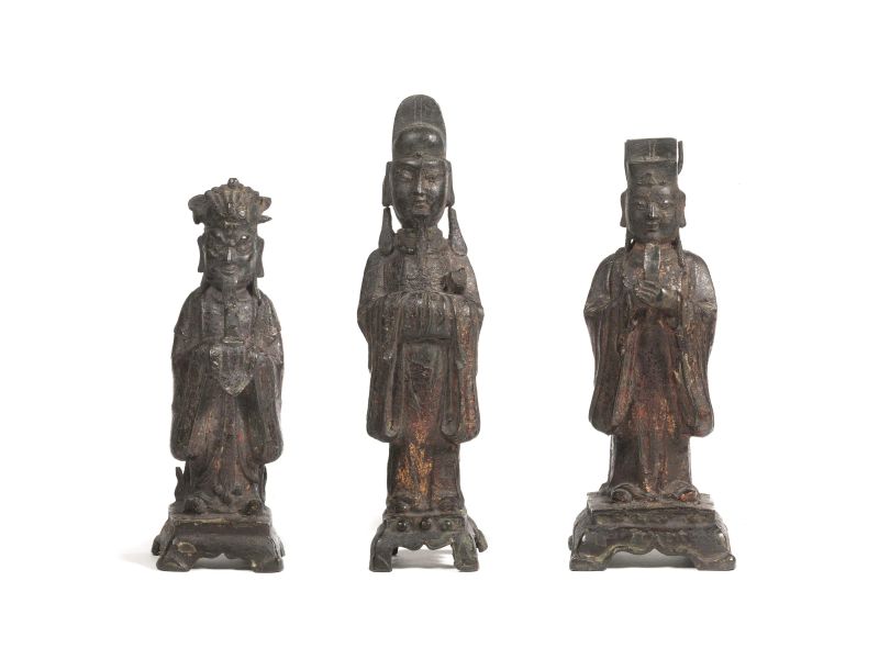 TRE BRONZI, CINA, DINASTIA MING, SEC. XVII  - Asta Arte Orientale - Pandolfini Casa d'Aste