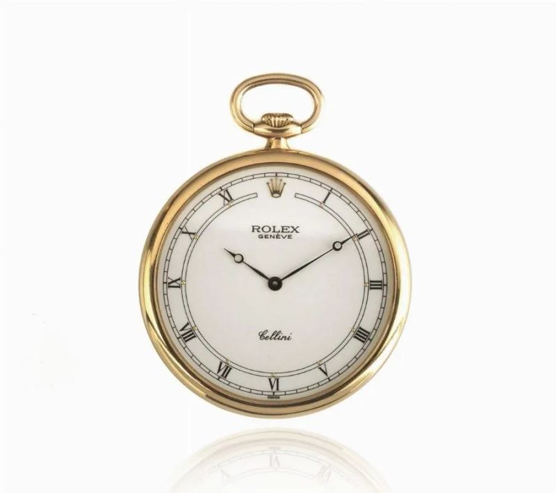 OROLOGIO DA TASCA ROLEX CELLINI REF. 3761-C/8, N. 70 6938781, IN ORO GIALLO 18 K, CON SCATOLA E GARANZIA DATATA 2003  - Auction watches - II - Pandolfini Casa d'Aste