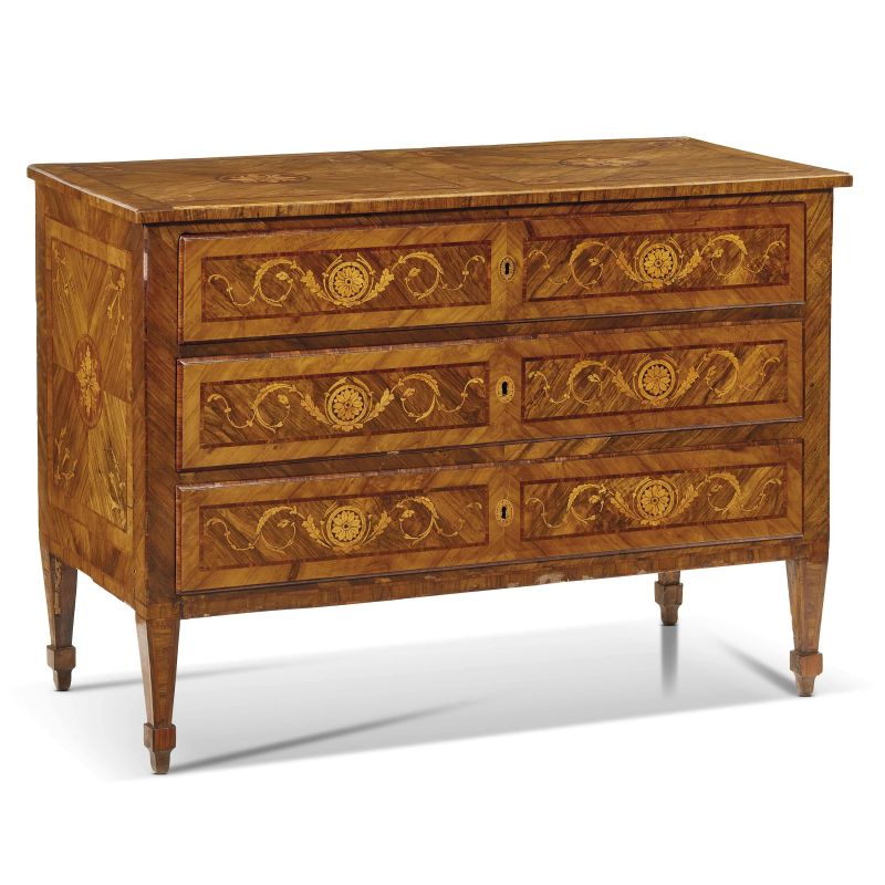 



AN EMILIAN COMMODE, EARLY 19TH CENTURY  - Auction FURNITURE, MAJOLICA AND WORKS OF ART - Pandolfini Casa d'Aste