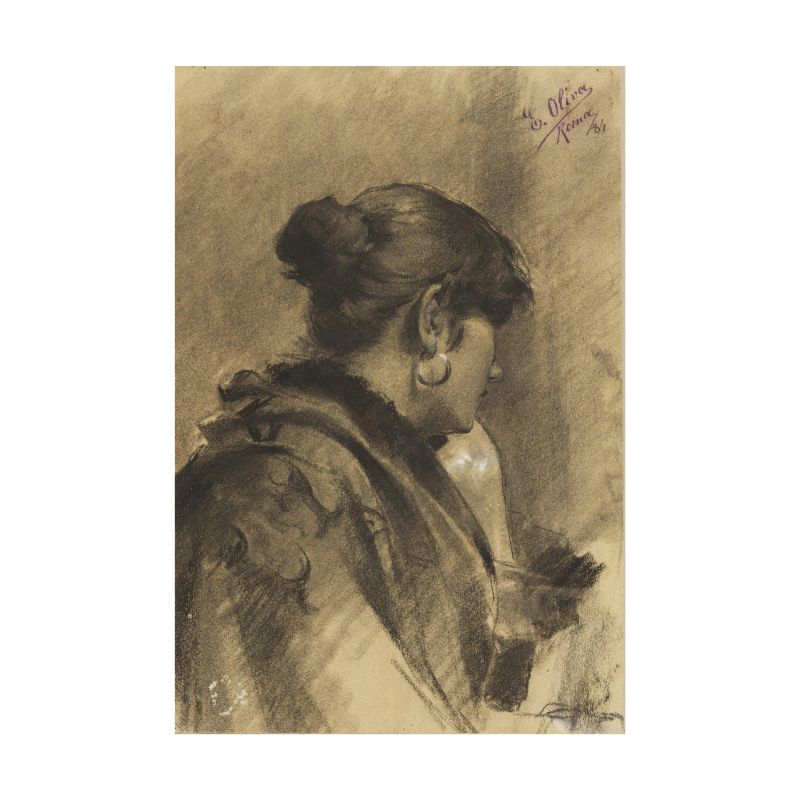 Roman artist, late 19th century  - Auction TIMED AUCTION | WORKSONPAPER: DRAWINGS, PAINTINGS AND PRINTS - Pandolfini Casa d'Aste