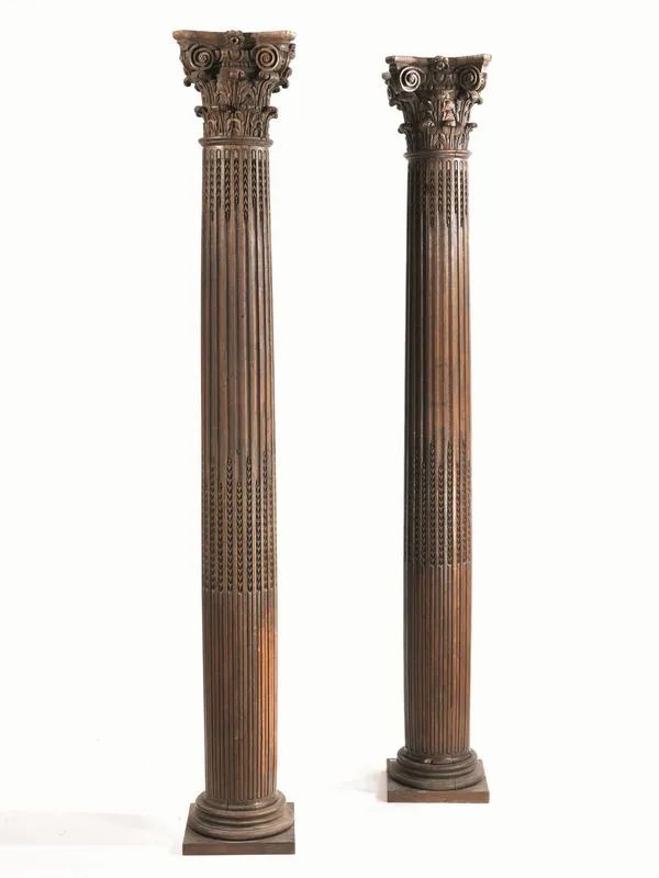Coppia di grandi colonne, Francia, fine sec. XVIII  - Asta Mobili, Arredi e Oggetti d'Arte - Pandolfini Casa d'Aste